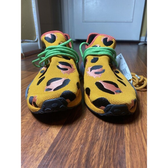 ADIDAS x PHARRELL WILLIAMS HU NMD "Pulse Amber" Animal Print HP3221 Size 10 New - Picture 3 of 9